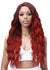 MORE VIEWS   BOBBI BOSS MISS ORIGIN DESIGNER MIX 12A WEAVE BUNDLE - NATURAL BEACH CURL 3PCS + 5" DEEP LACE CLOSURE (COMPLETE PACK) T1B / RED Side Part